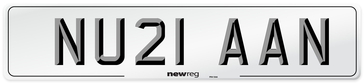 NU21 AAN Number Plate from New Reg